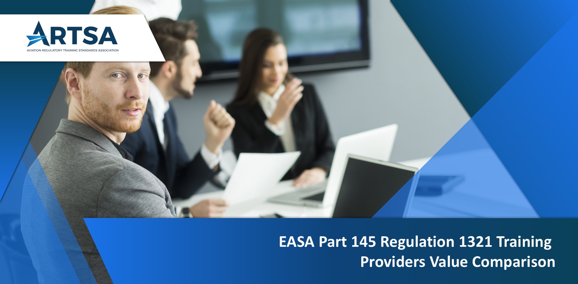 Comparison matrix of EASA Part 145 Regulation 1321 training providers (Sofema Online, AeroImpulse, and CAA International), showing Sofema Online leading with a 98/100 value score, highlighting cost efficiency, full regulatory compliance, and SMS integration.